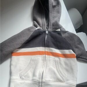 Cherokee Kids Zip-Up Hoodie in Gray, White & Orange